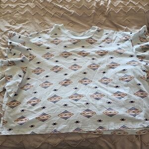 Wrangler White and Multicolor Patterned Short Sleeve Tee